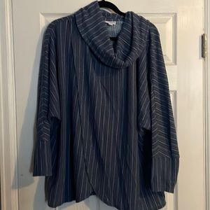 Long sleeved  Kristen . Cowl neck . .68% poly 29 rayon 3% spandex